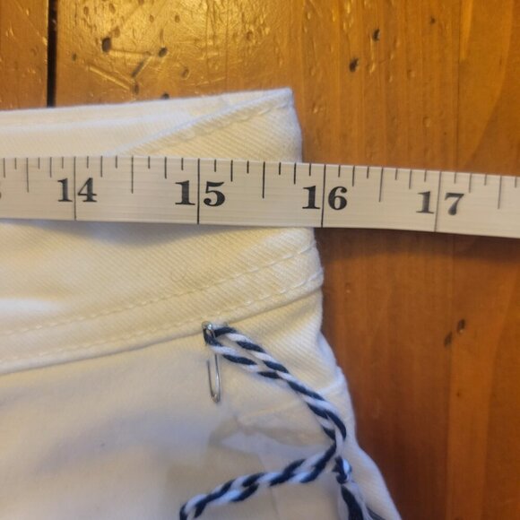 NWT!  Draper James Wide Leg Ankle Pants High-Waisted in White - Size 12 - Picture 11 of 12